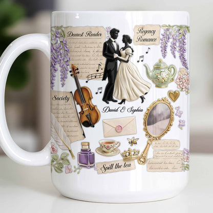 Dearest Reader Regency Romance With Dancing Couple And Flowers