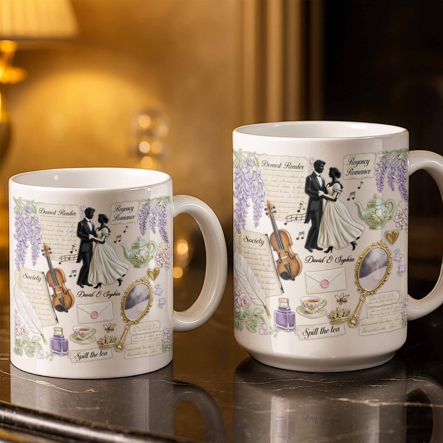 Dearest Reader Regency Romance With Dancing Couple And Flowers