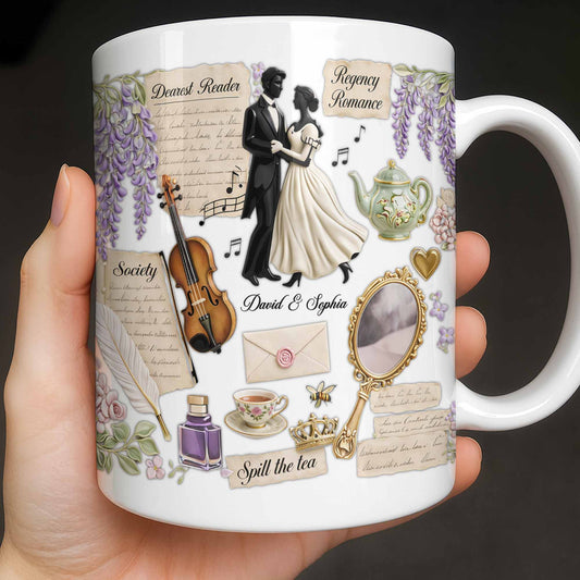 Dearest Reader Regency Romance With Dancing Couple And Flowers