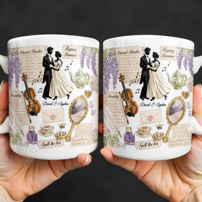 Dearest Reader Regency Romance With Dancing Couple And Flowers