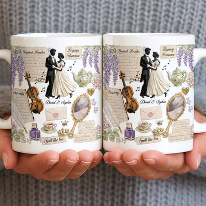 Dearest Reader Regency Romance With Dancing Couple And Flowers