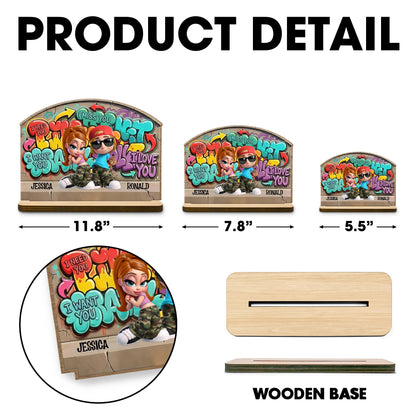 I Need You I Want You Graffiti Wall Urban Couple