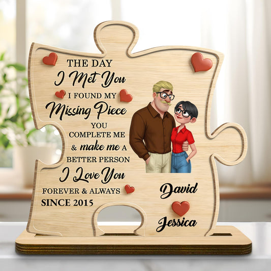 The Day I Met You Found My Missing Piece Couple And Hearts