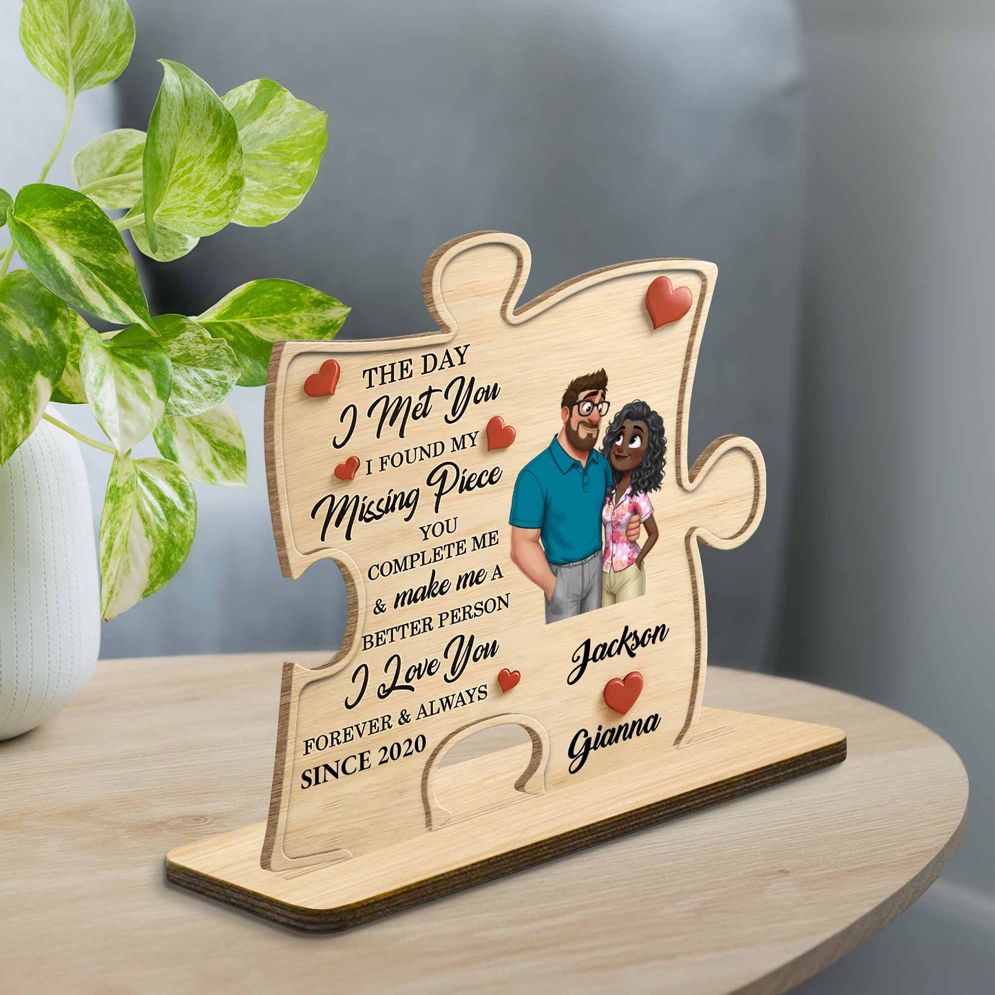 The Day I Met You Found My Missing Piece Couple And Hearts