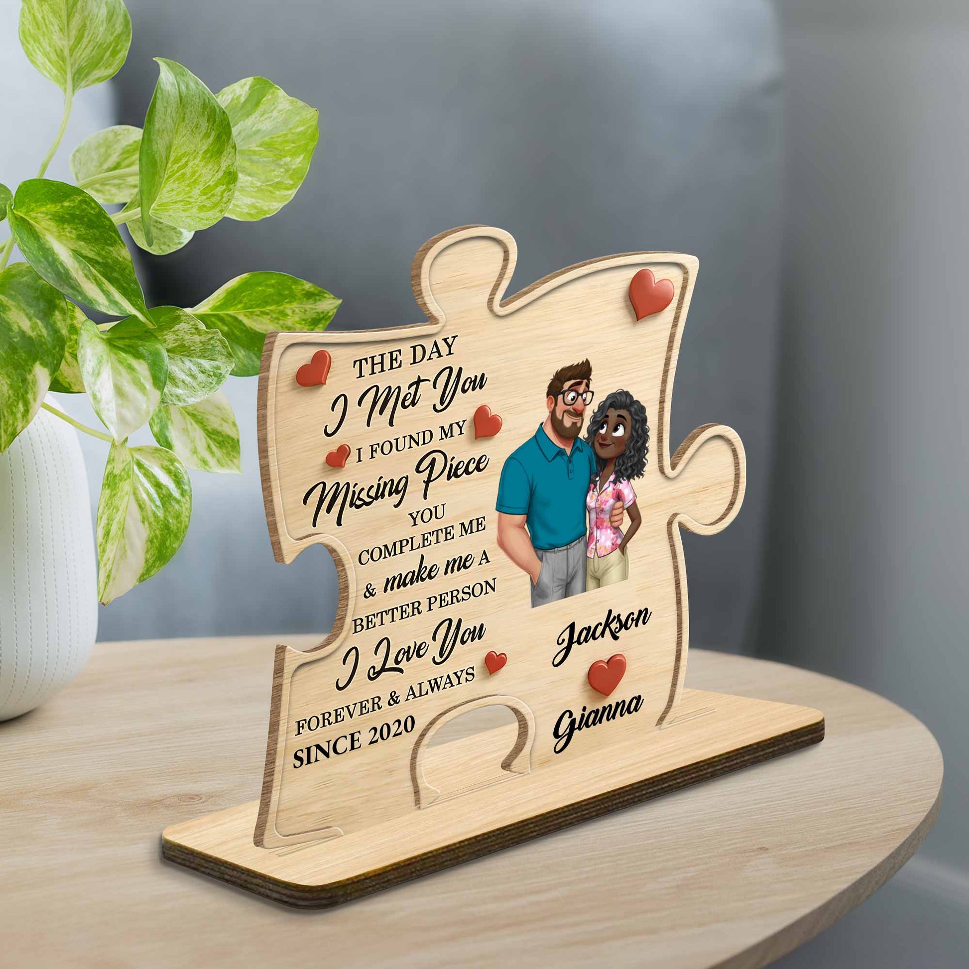 The Day I Met You Found My Missing Piece Couple And Hearts