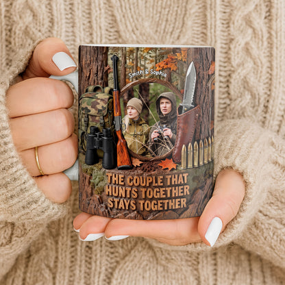 The Couple That Hunts Together Stays Together Hunting Gear Rifle - Personalized Custom Coffee Mug - CPL1396_MG