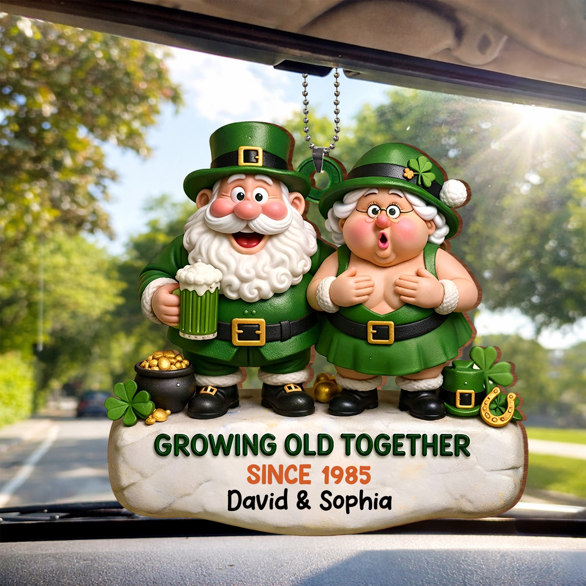 Growing Old Together Leprechaun Couple And Pot Of Gold
