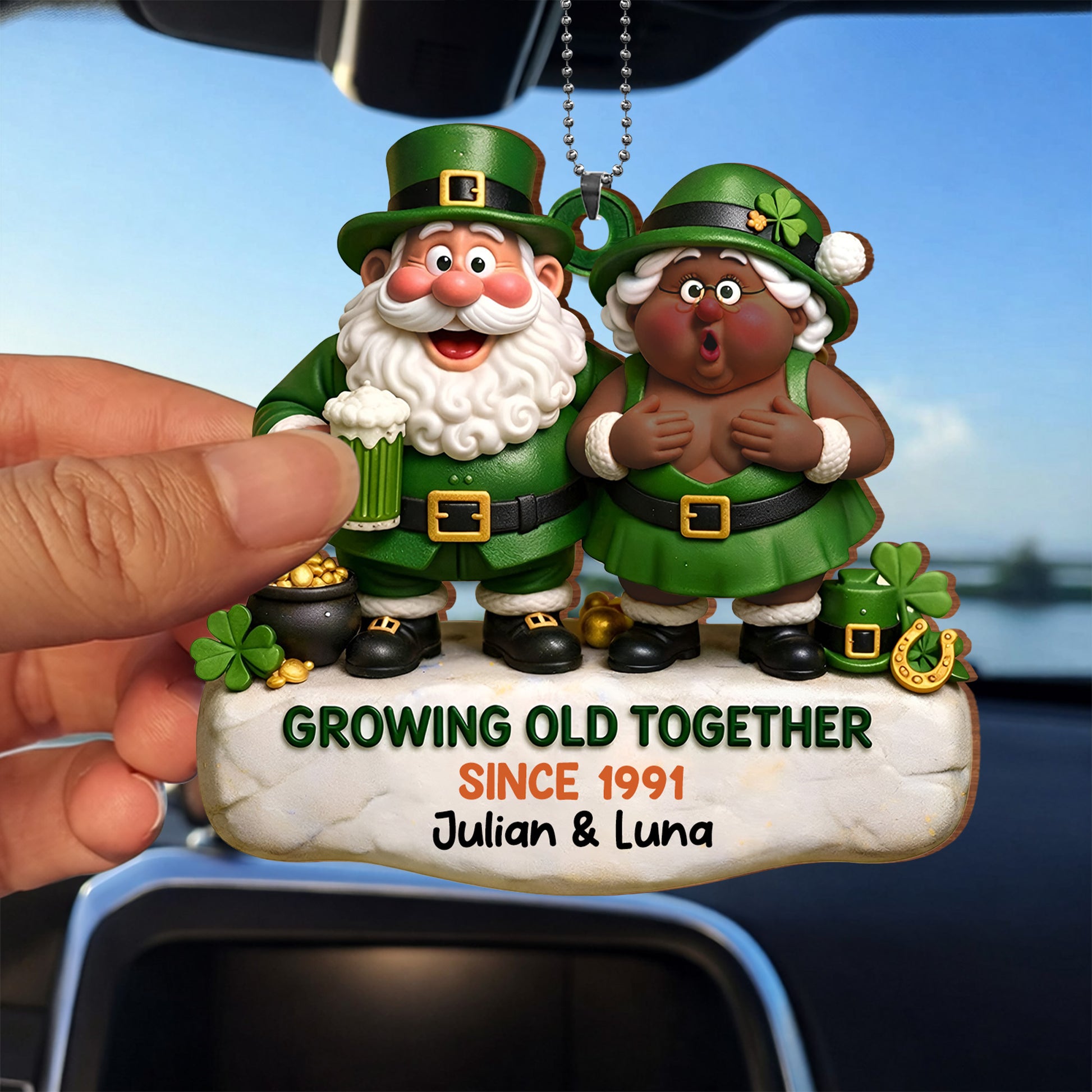 Growing Old Together Leprechaun Couple And Pot Of Gold