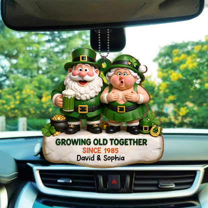 Growing Old Together Leprechaun Couple And Pot Of Gold
