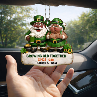 Growing Old Together Leprechaun Couple And Pot Of Gold