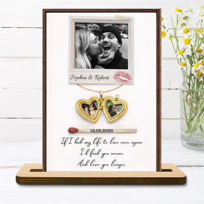 If I Had My Life To Live Over Again Heart Locket Photo