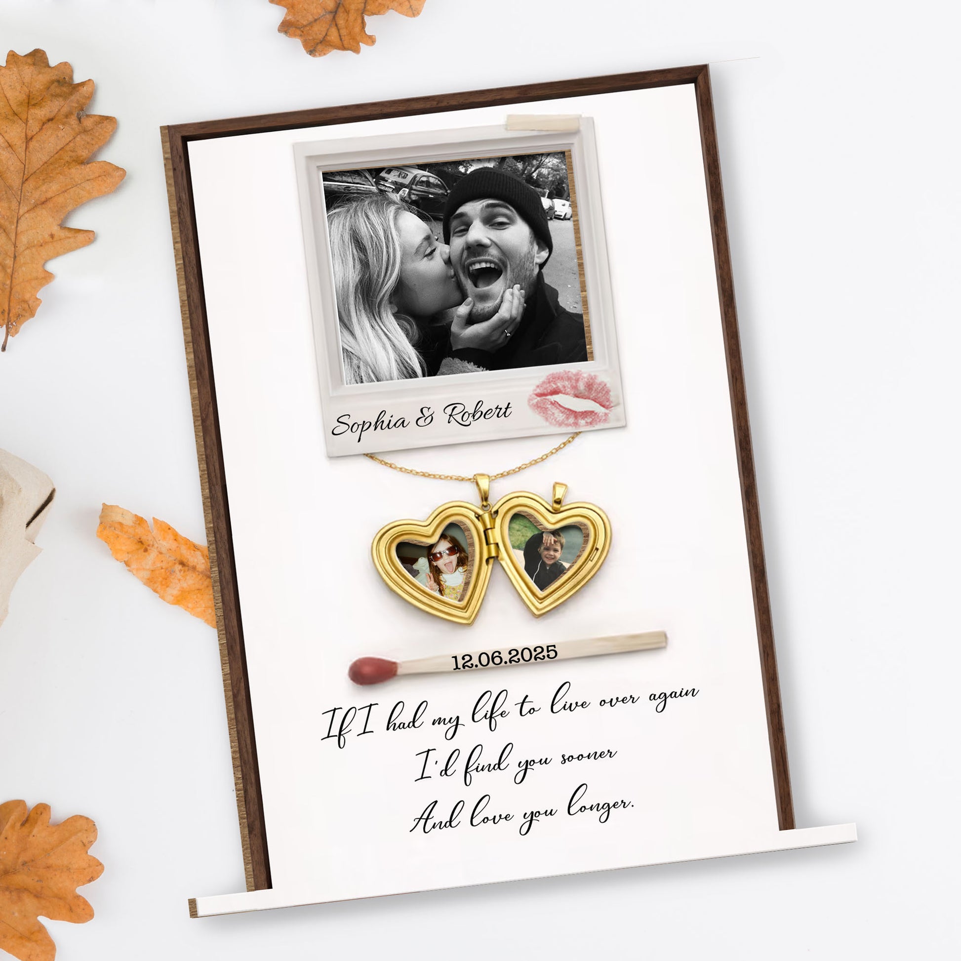 If I Had My Life To Live Over Again Heart Locket Photo