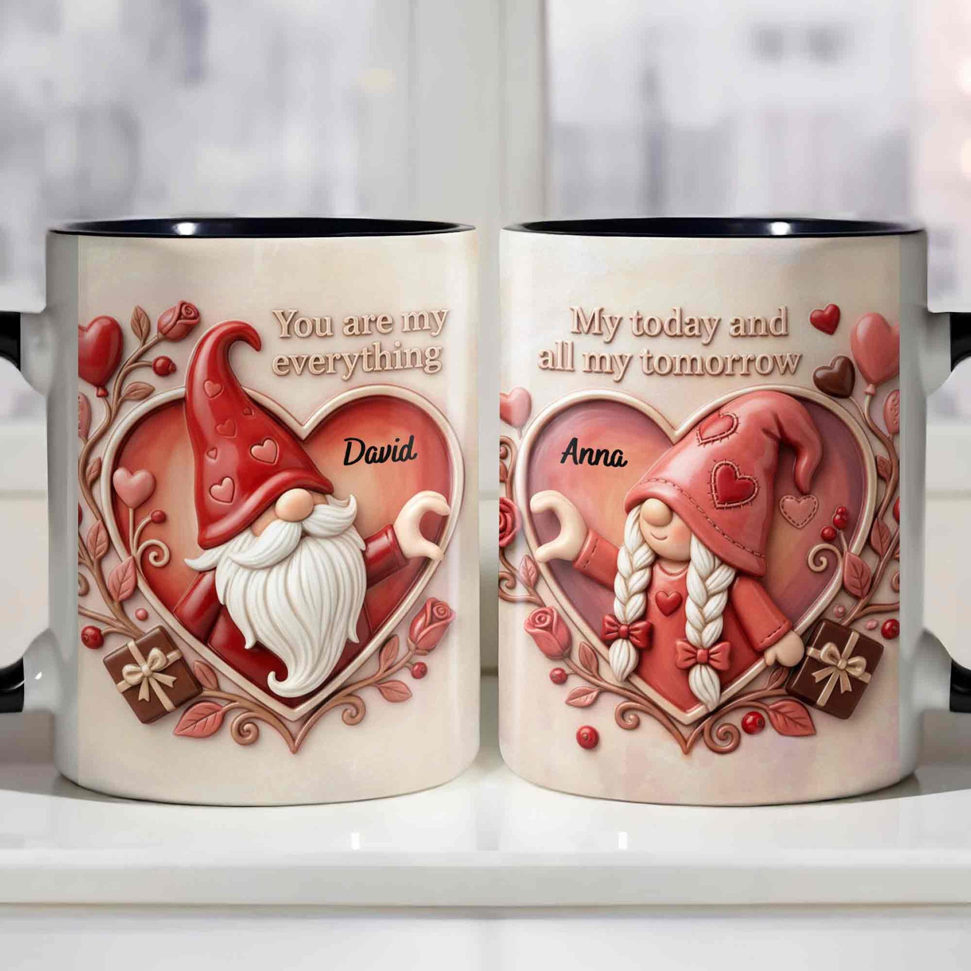 You Are My Everything Romantic Gnome With Hearts And Roses