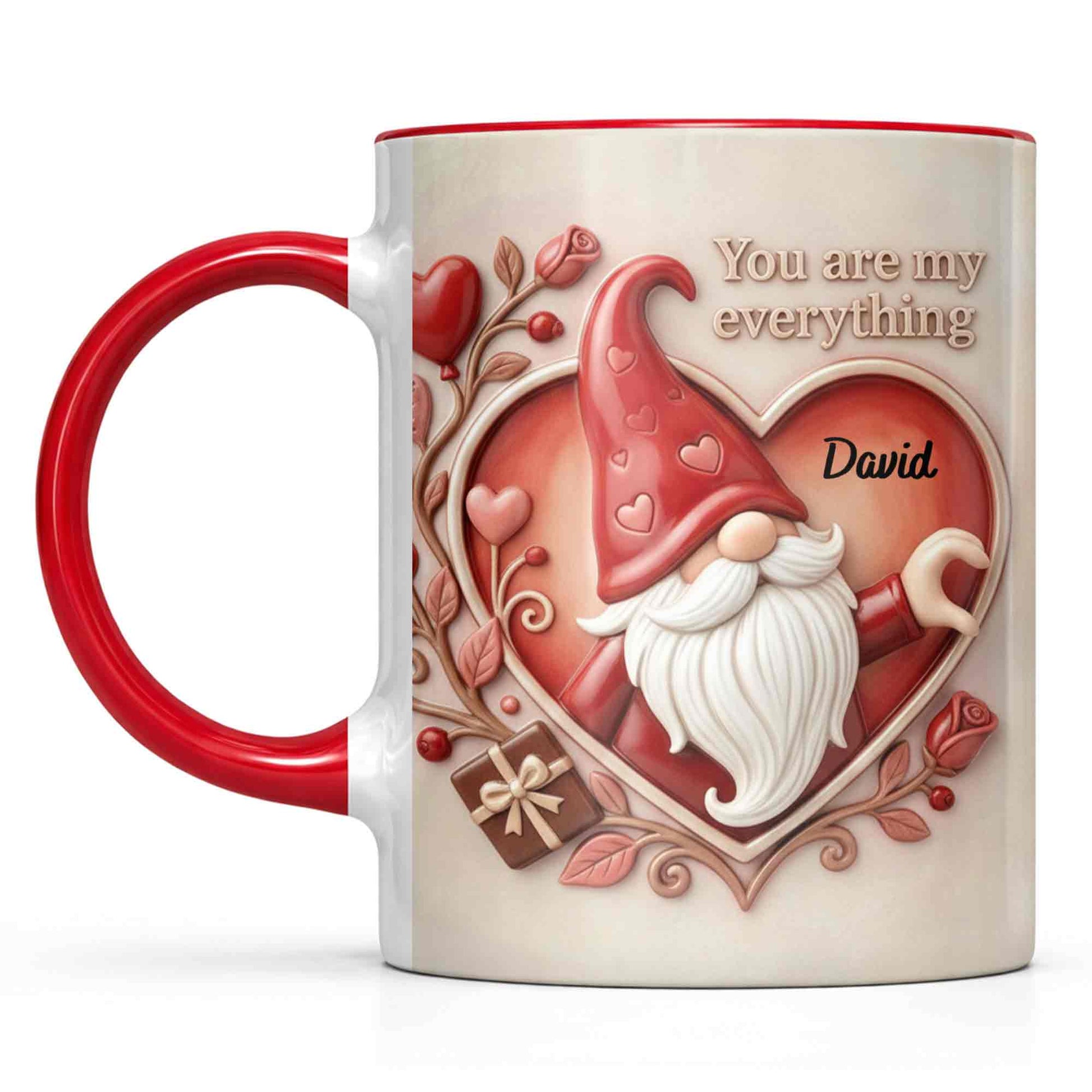 You Are My Everything Romantic Gnome With Hearts And Roses