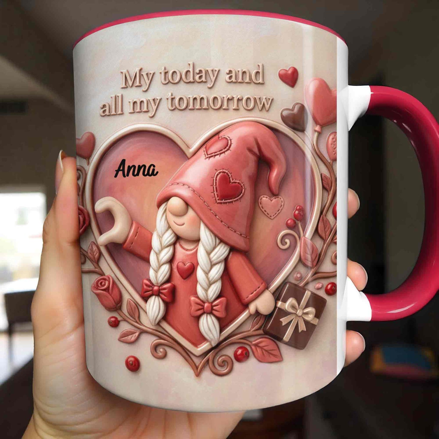 You Are My Everything Romantic Gnome With Hearts And Roses