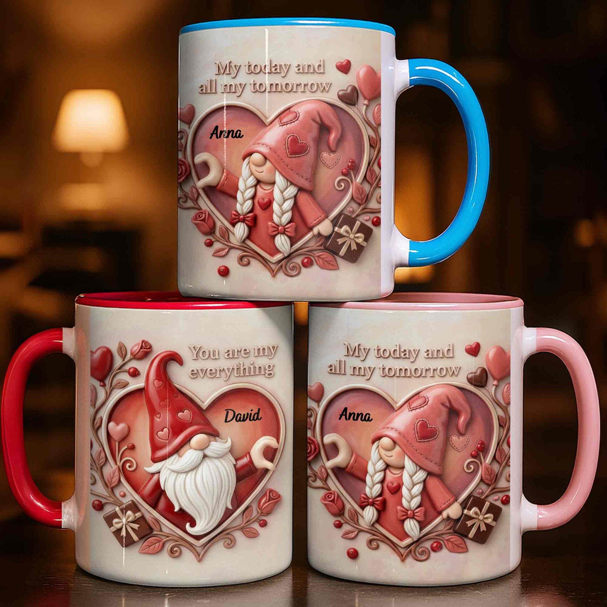 You Are My Everything Romantic Gnome With Hearts And Roses