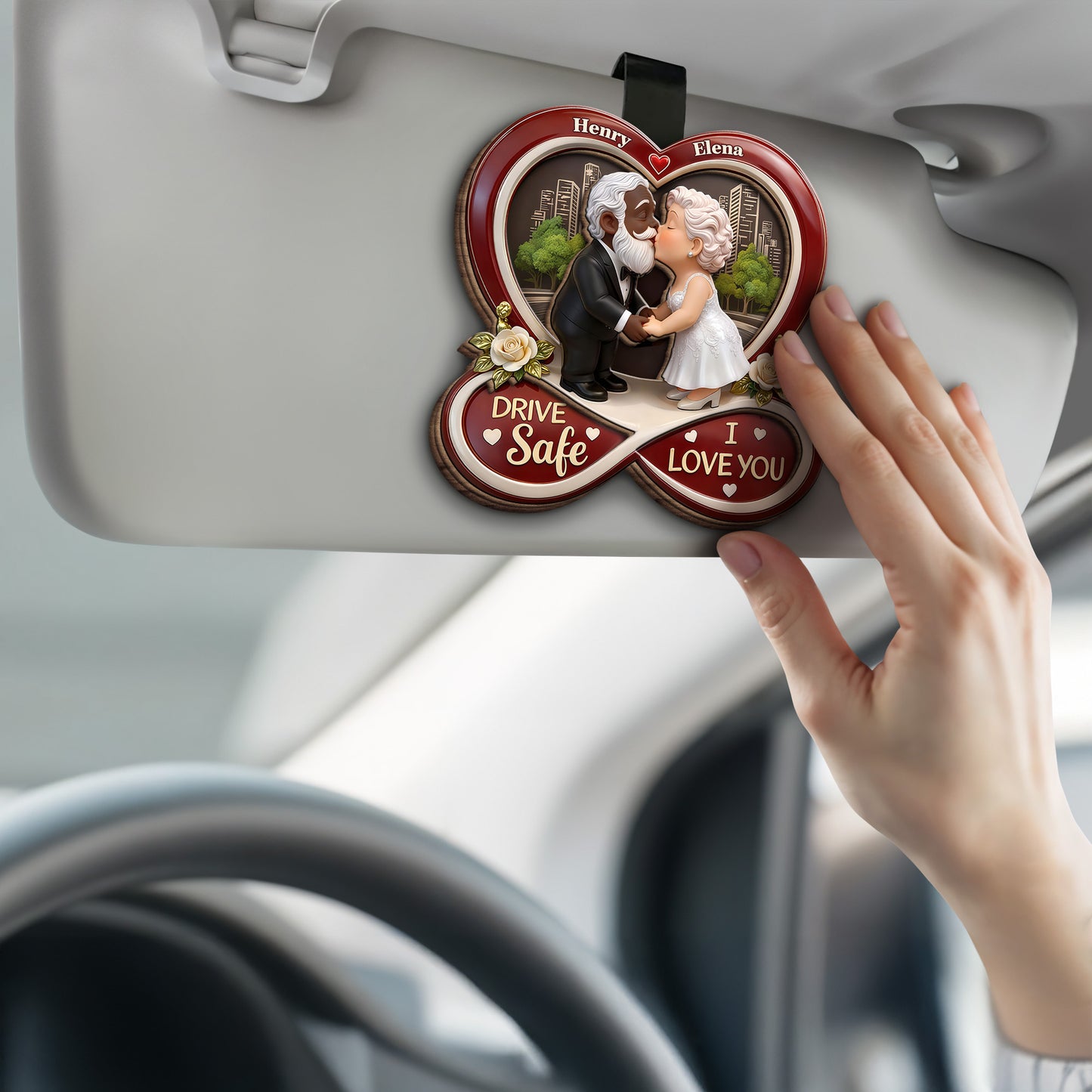 Drive Safe I Love You Kissing Couple Infinity Heart