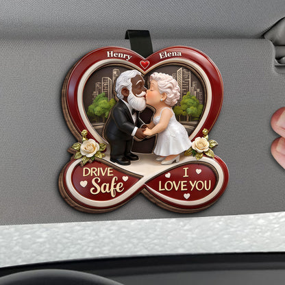 Drive Safe I Love You Kissing Couple Infinity Heart
