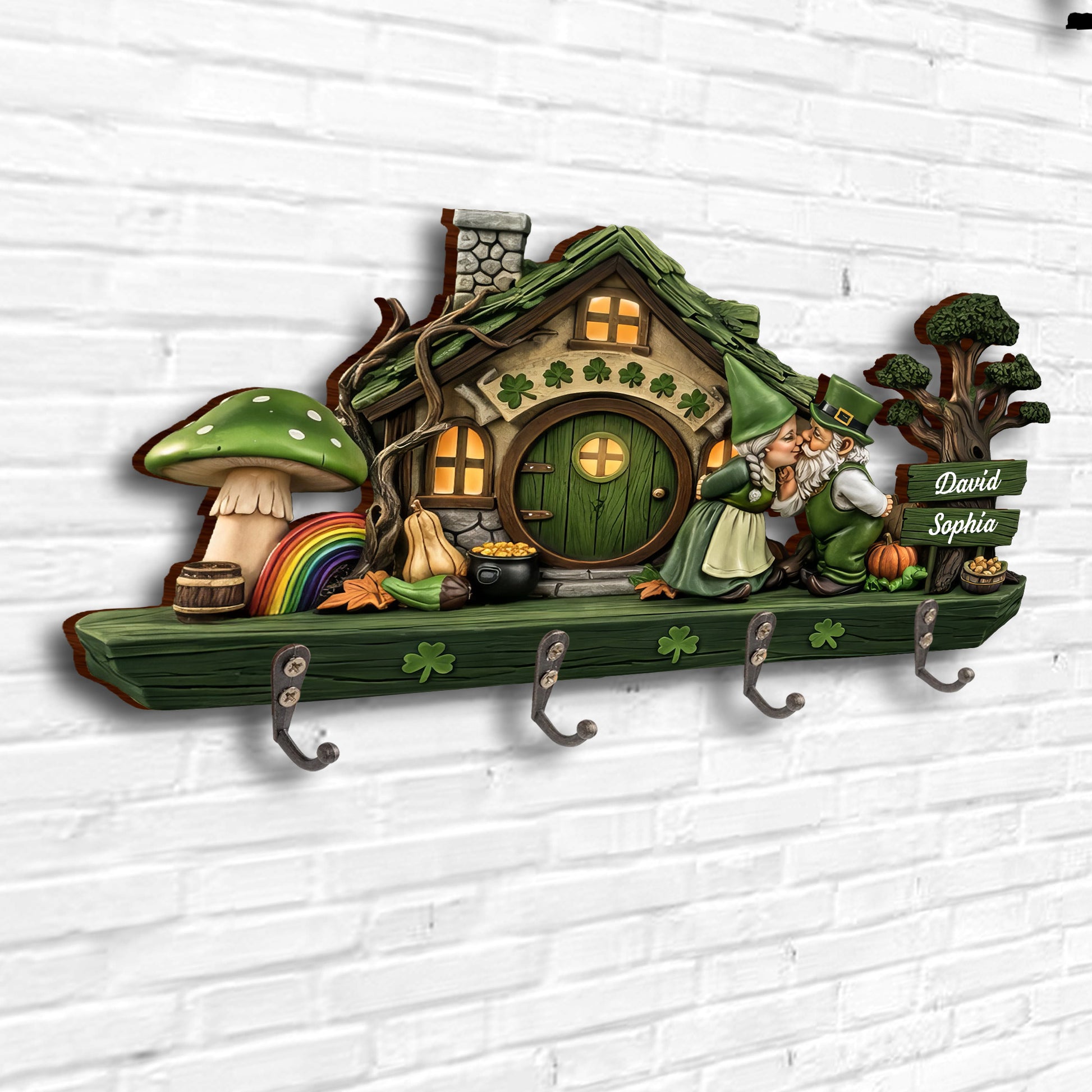 Our Lucky Home Kissing Gnomes And Clovers