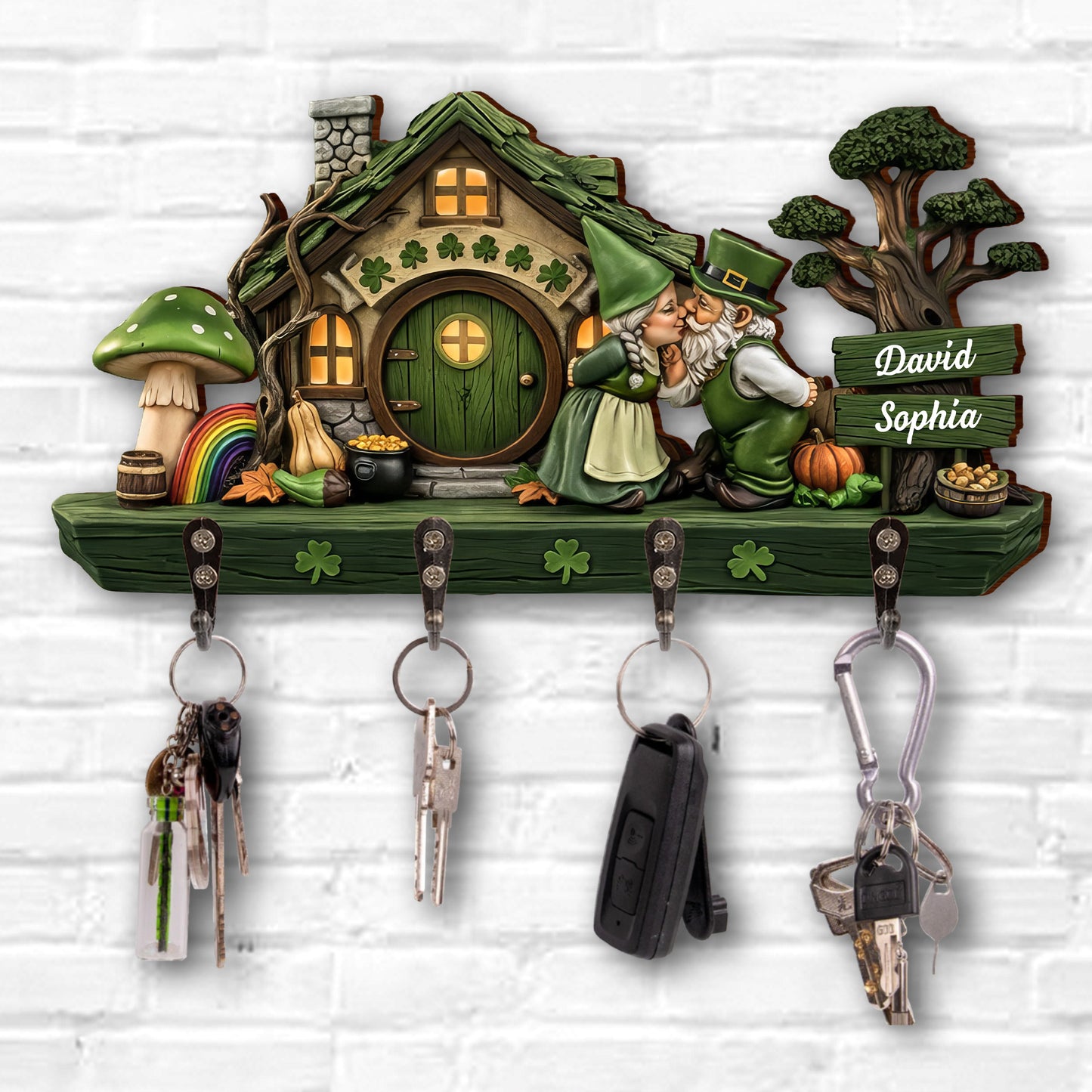 Our Lucky Home Kissing Gnomes And Clovers