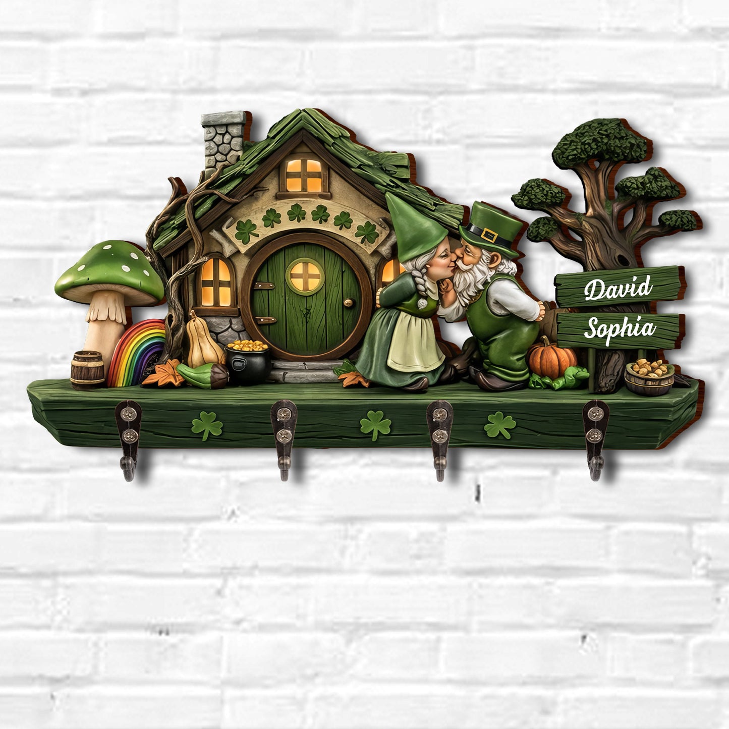 Our Lucky Home Kissing Gnomes And Clovers