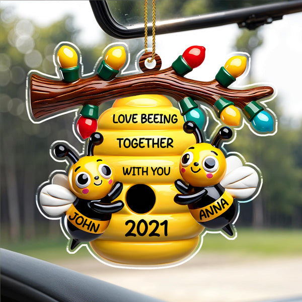 Love Beeing Together With You Romantic Bee Ornament