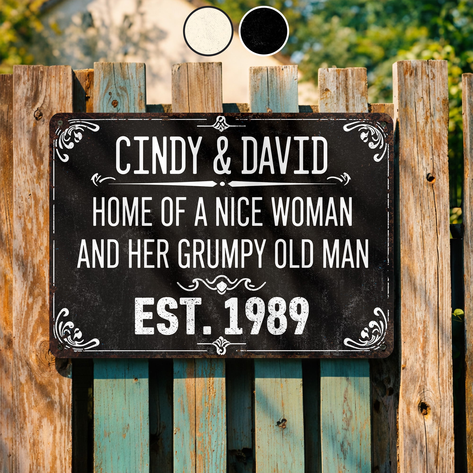 Nice Woman And Grumpy Old Man, Personalized Metal Sign, Gift For ...