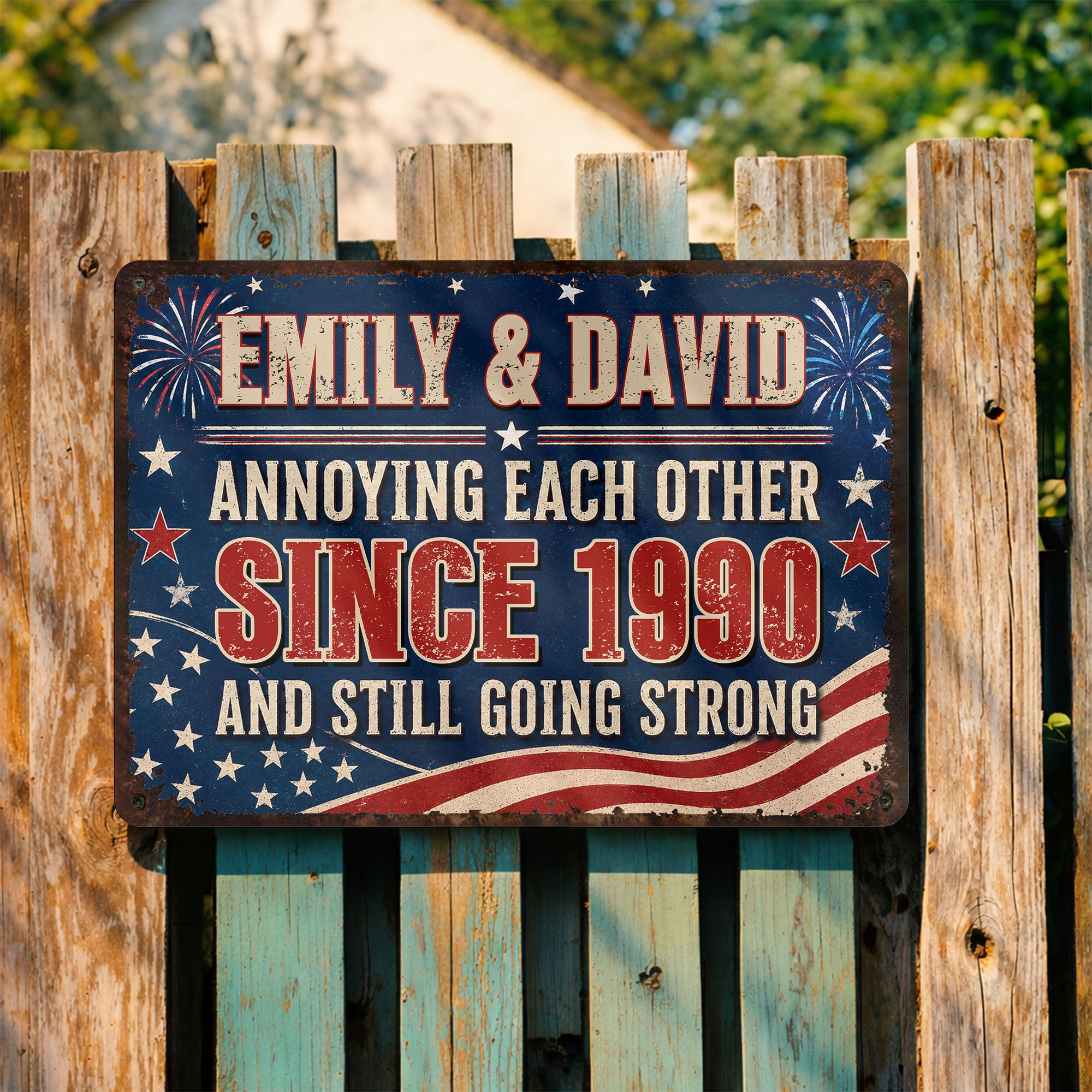 Annoying Each Other Since, Personalized Metal Sign, Gift For Couples ...