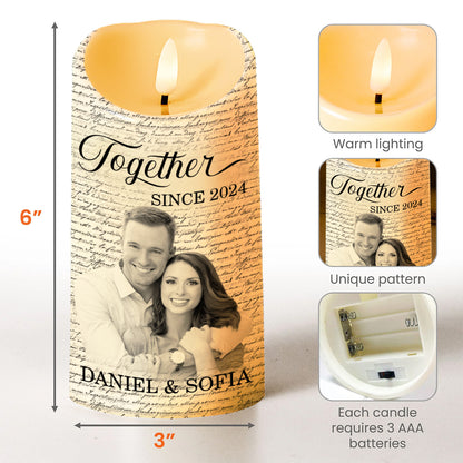 My Favorite Place Is Next To You Heart Symbols LED Candle - Personalized Custom LED Candle - CPL153_LECA