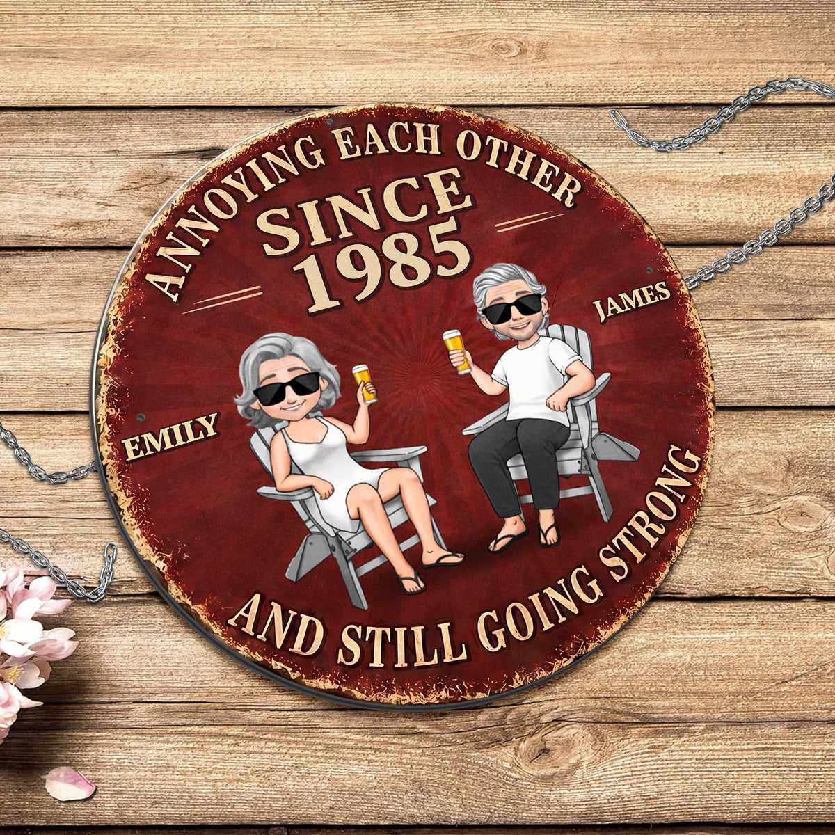 Annoying Each Other And Still Going Strong Couple Art Metal Sign - Personalized Custom Shaped Metal Sign - CPL1544_CUMES