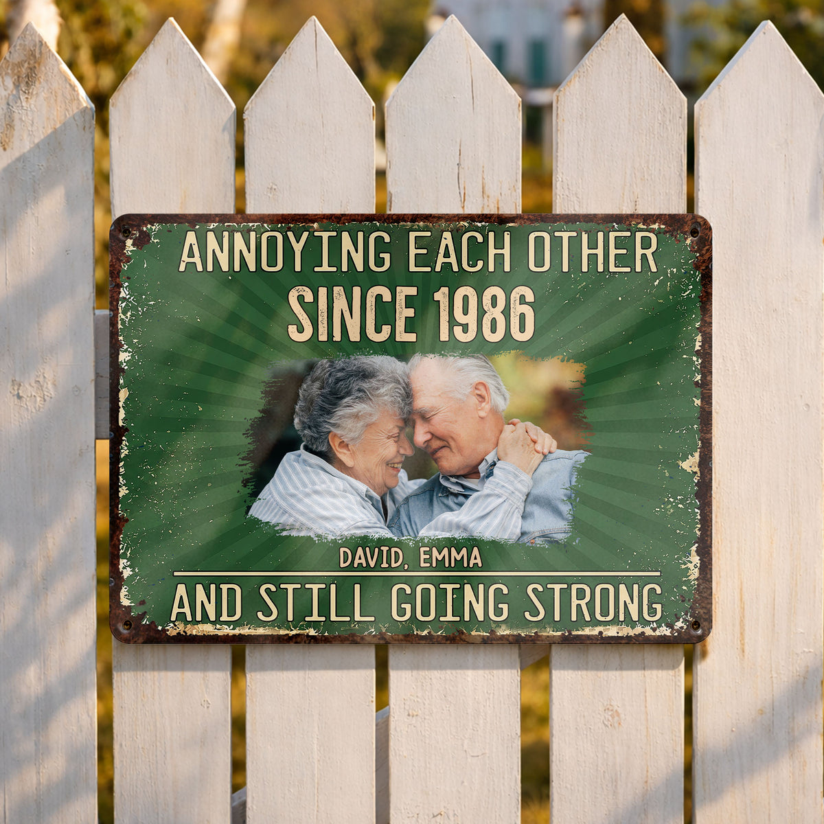 Annoying Each Other Since And Still Going Strong Custom Photo Sign - Personalized Metal Sign - CPL1583_MSIGN