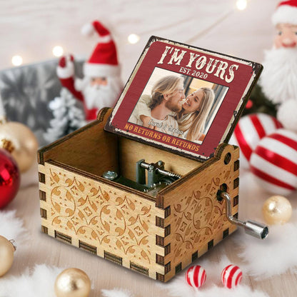 I'm Yours No Returns Or Refunds Distressed Wood Photo Frame