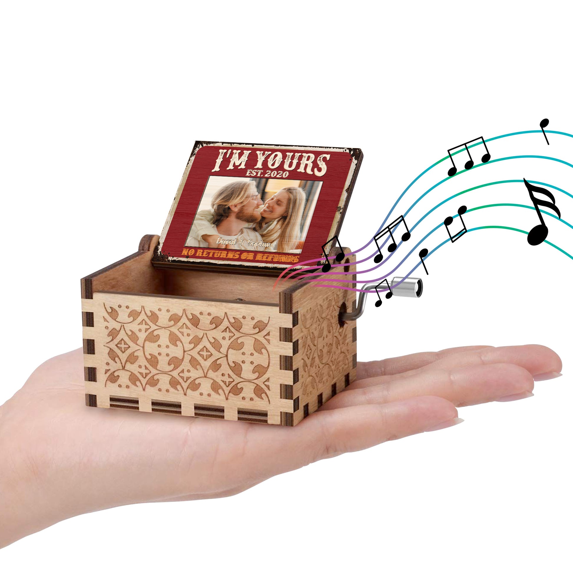 I'm Yours No Returns Or Refunds Distressed Wood Photo Frame