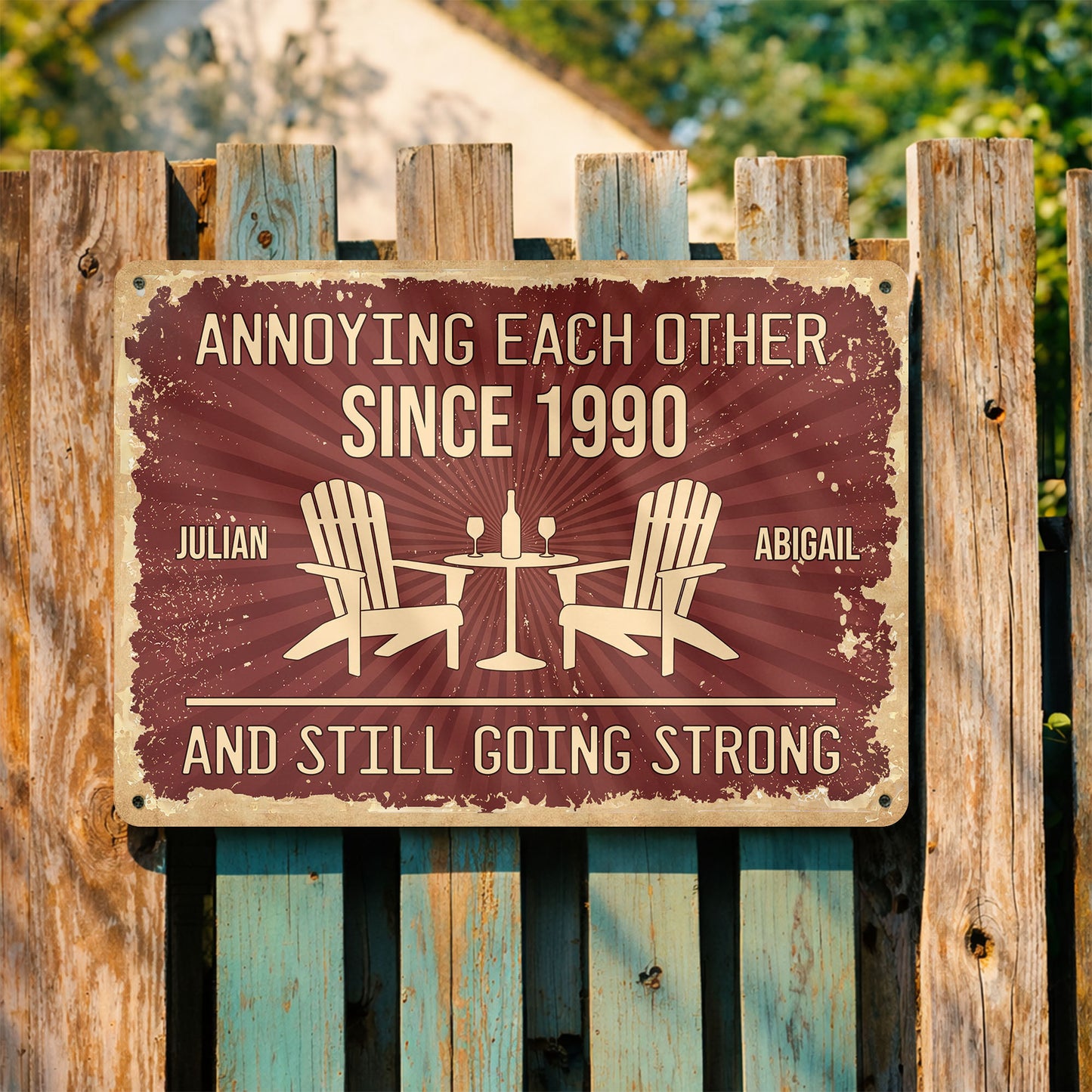 Annoying Each Other Since And Still Going Strong - Personalized Metal Sign - CPL1622_MSIGN