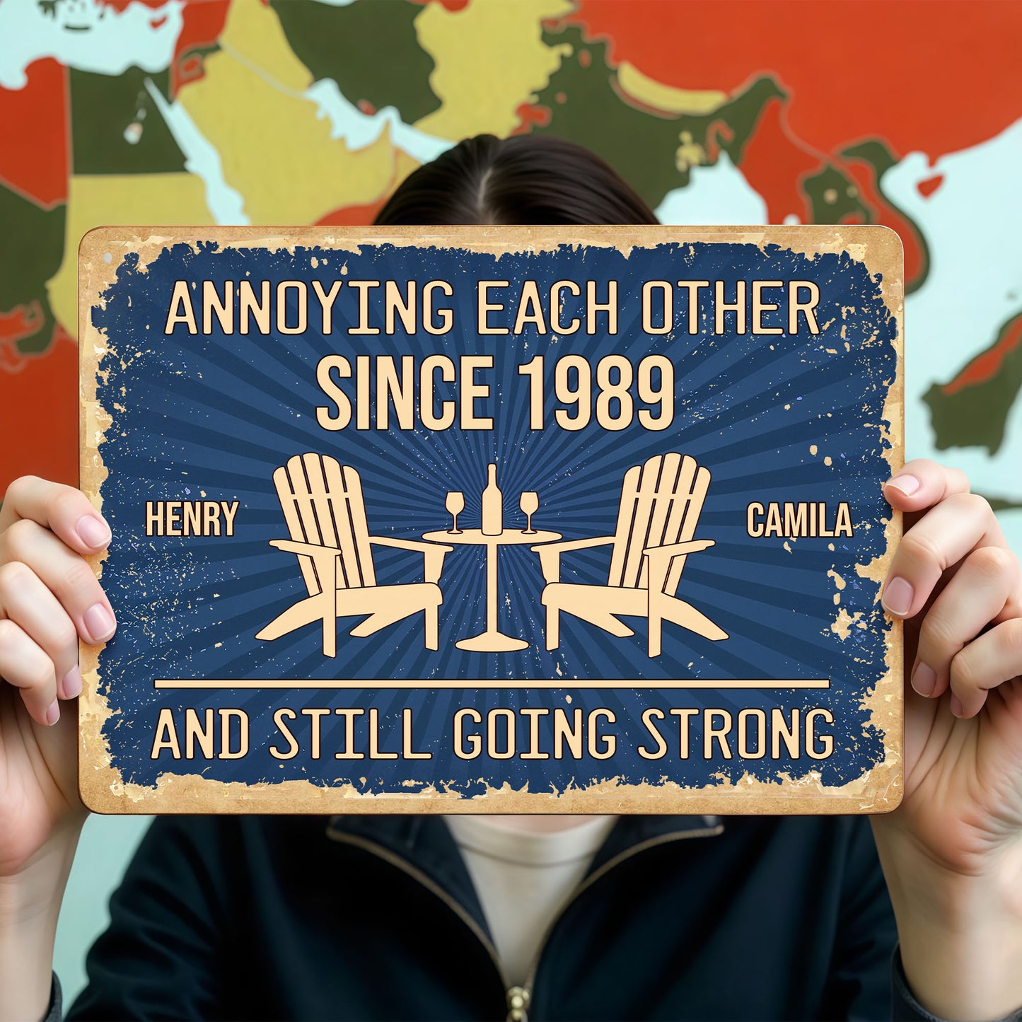 Annoying Each Other Since And Still Going Strong - Personalized Metal Sign - CPL1622_MSIGN
