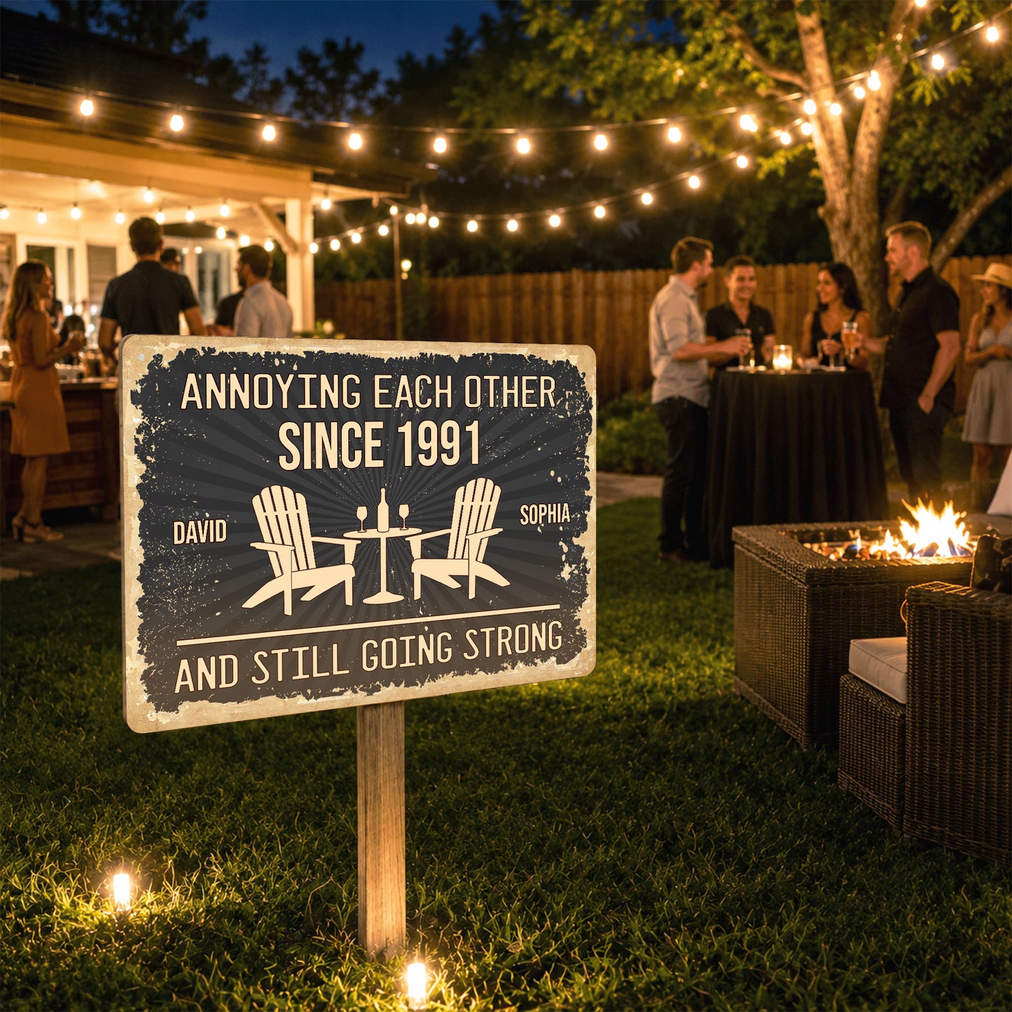Annoying Each Other Since And Still Going Strong - Personalized Metal Sign - CPL1622_MSIGN