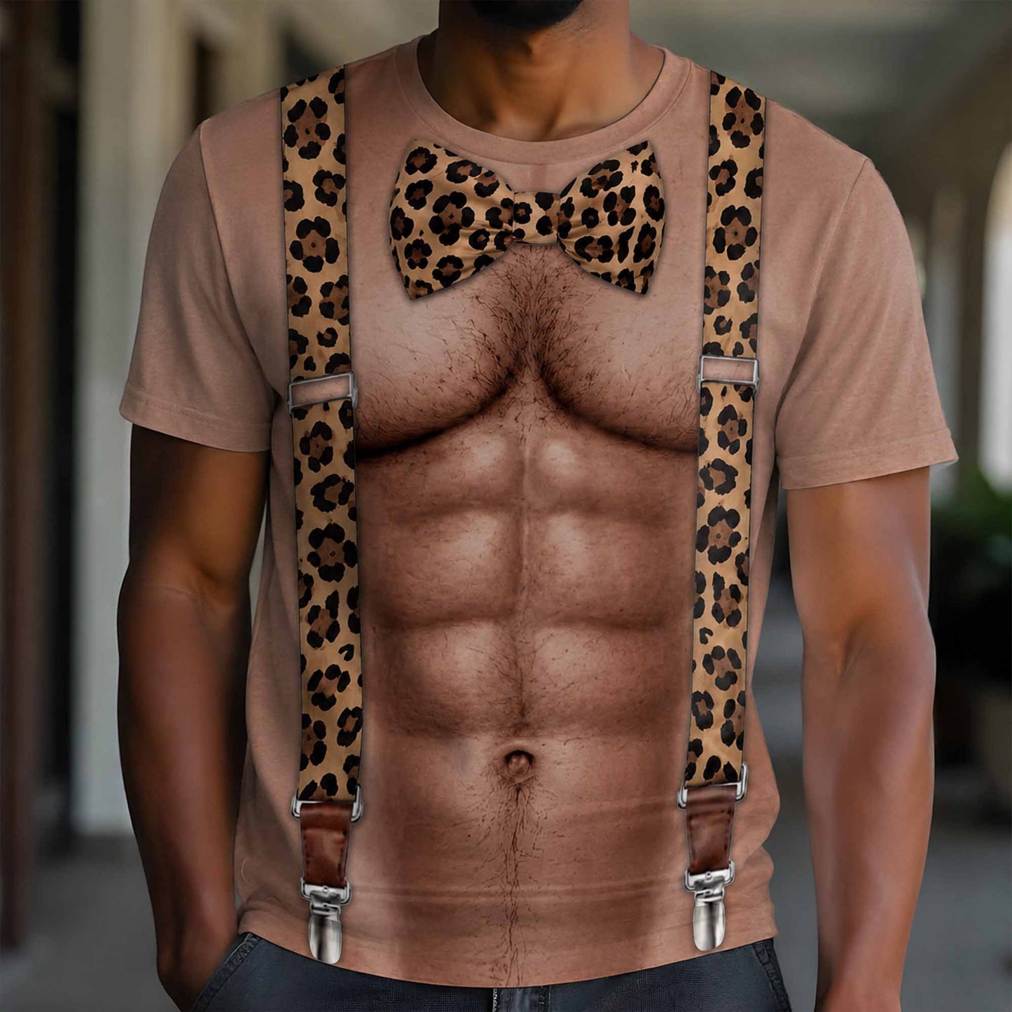 Ready For The Beach Leopard Bikini And Muscle Body Design - Personalized Custom Unisex All-Over Printed T-Shirt - CPL1671_3T