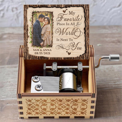 My Favorite Place Is Next To You With Hearts And Vines Design