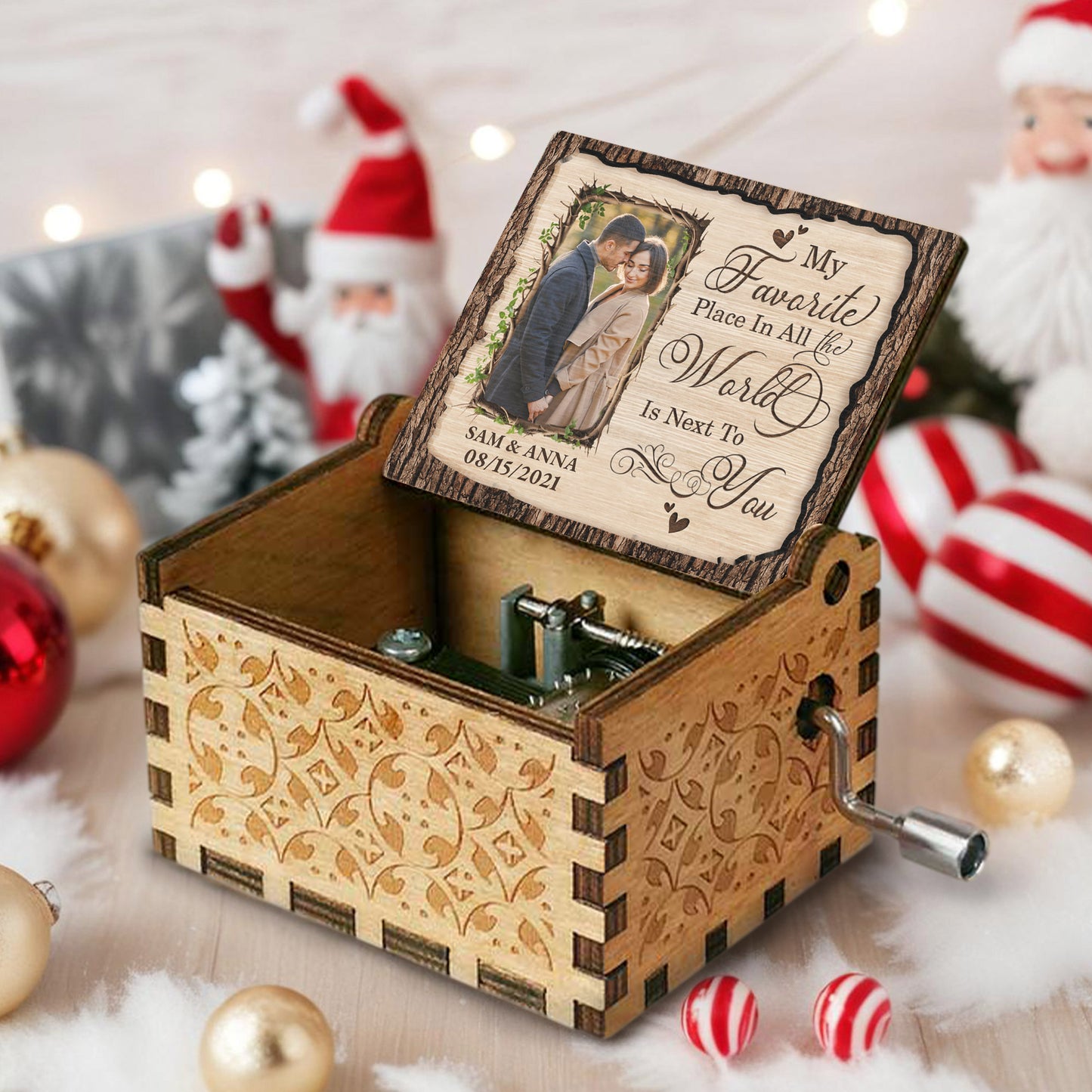 My Favorite Place Is Next To You With Hearts And Vines Design