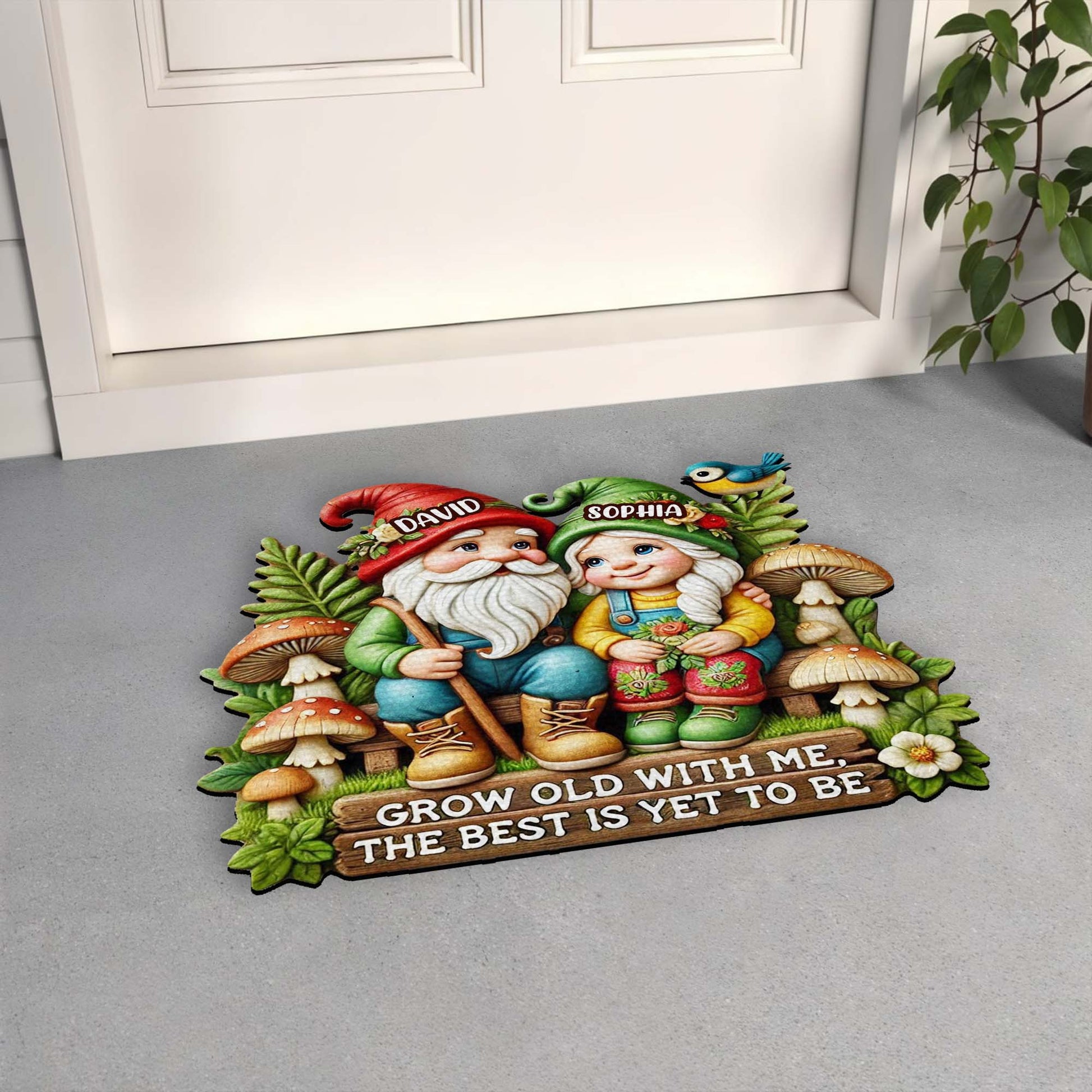 Grow The Way You Want Featuring Gnomes And Flowers