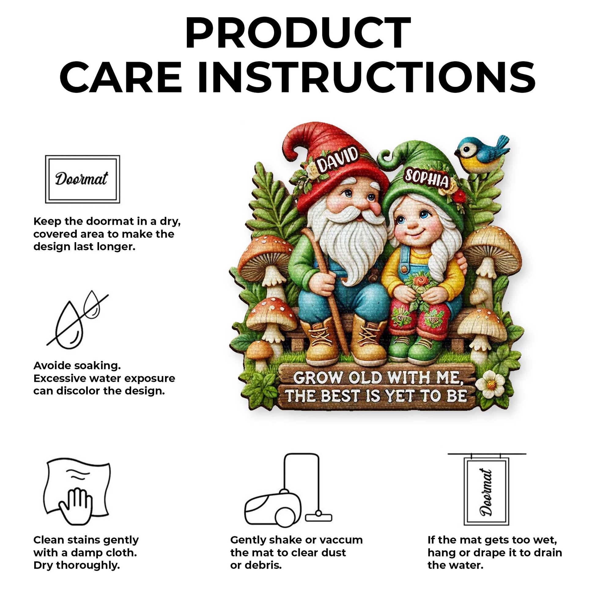 Grow The Way You Want Featuring Gnomes And Flowers