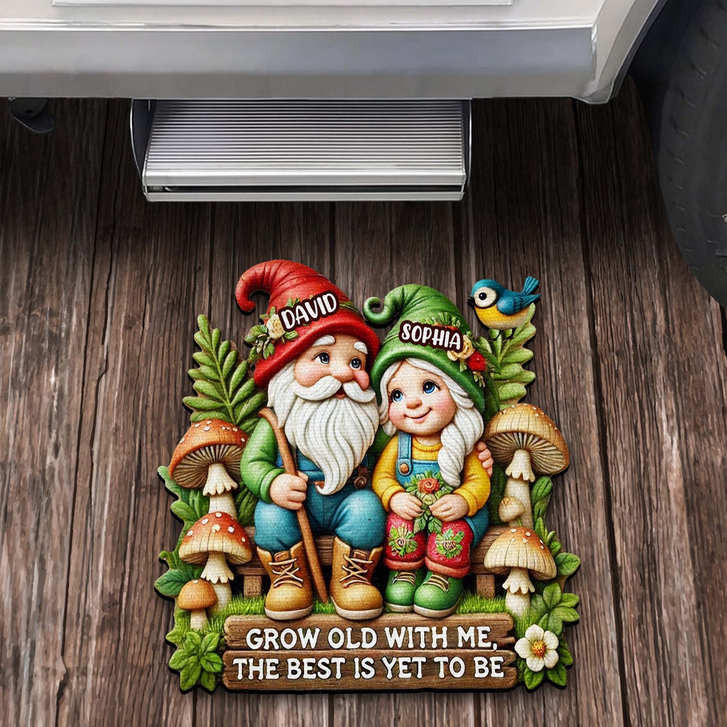 Grow The Way You Want Featuring Gnomes And Flowers