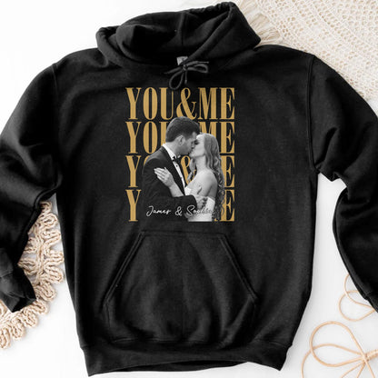 You & Me Personalized Custom Photo Couples T-shirt - Personalized Custom Unisex T-shirt, Hoodie - CPL1873_BBAS