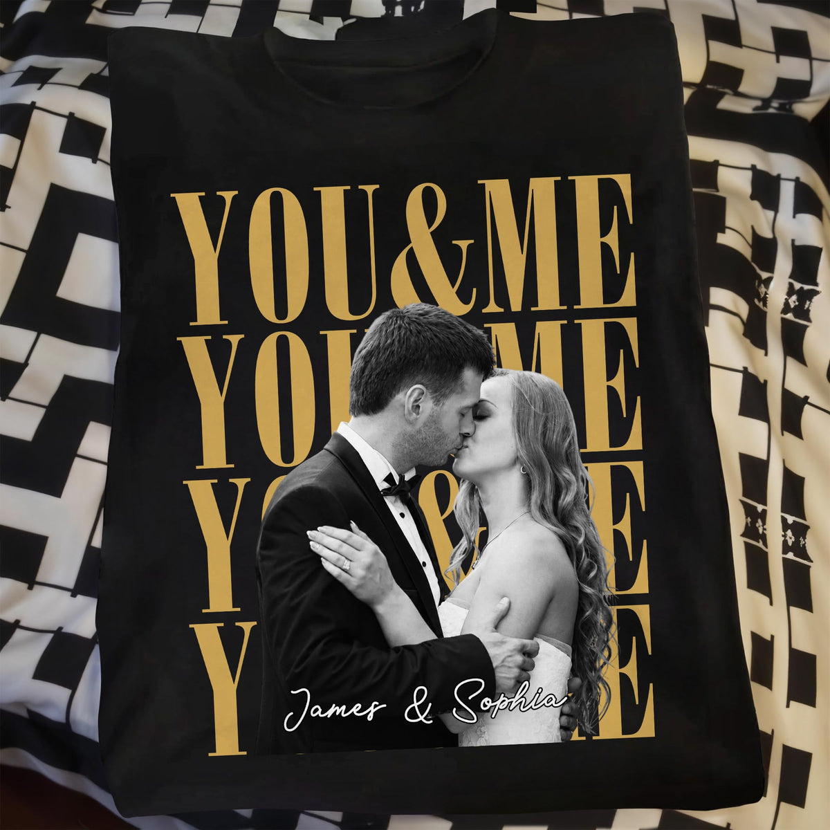 You & Me Personalized Custom Photo Couples T-shirt - Personalized Custom Unisex T-shirt, Hoodie - CPL1873_BBAS