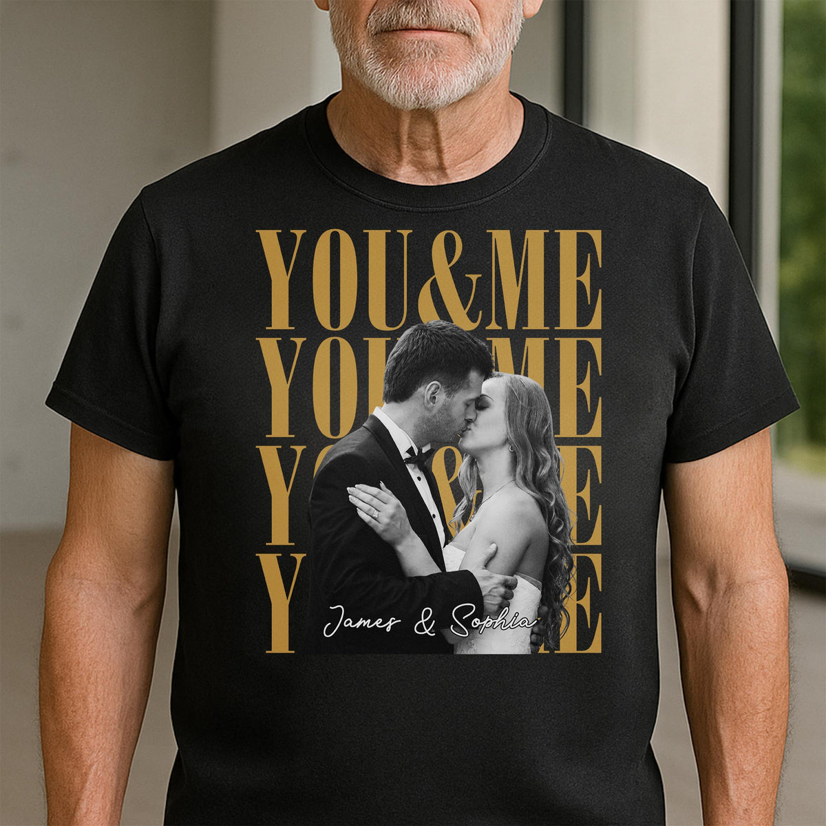 You & Me Personalized Custom Photo Couples T-shirt - Personalized Custom Unisex T-shirt, Hoodie - CPL1873_BBAS