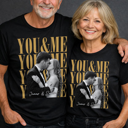 You & Me Personalized Custom Photo Couples T-shirt - Personalized Custom Unisex T-shirt, Hoodie - CPL1873_BBAS
