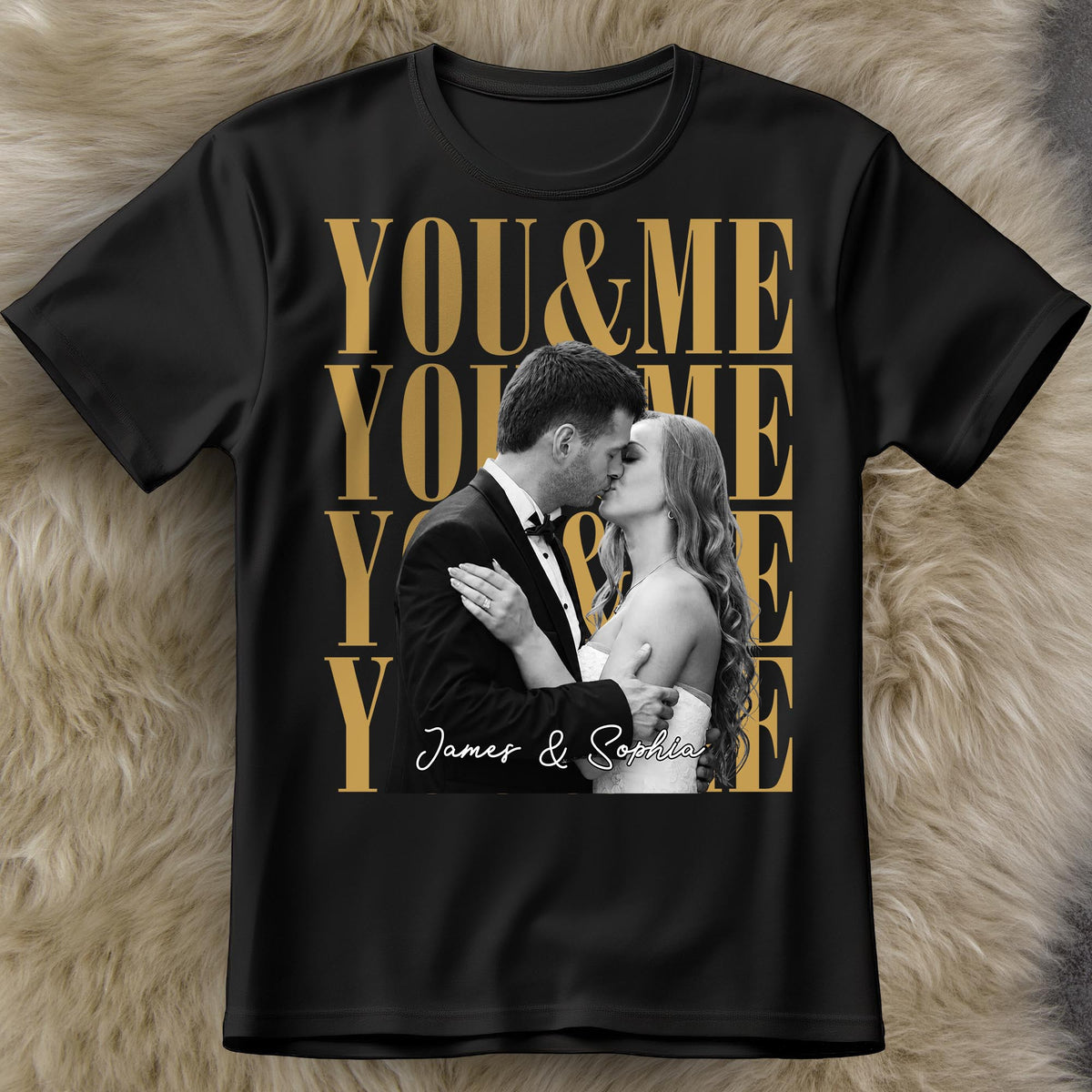 You & Me Personalized Custom Photo Couples T-shirt - Personalized Custom Unisex T-shirt, Hoodie - CPL1873_BBAS