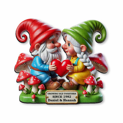 Together Since, Gnomes Sharing Heart Doormat