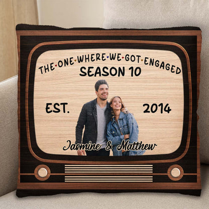 Almohada de "En el que nos casamos", temporada 10, con foto de pareja - Almohada personalizada, relleno incluido - CPL189_PLW