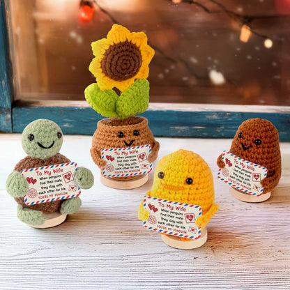 You're My Penguin, Crochet Penguin And Sunflower